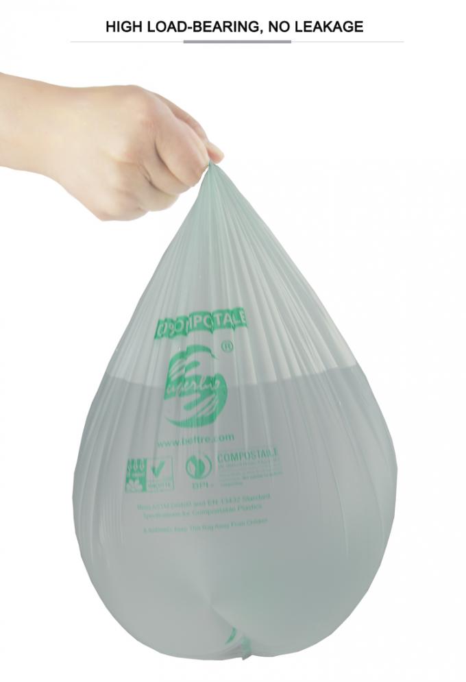 El maíz del PLA basó el Bioplastic abonable el 100% de los bolsos que la basura plástica biodegradable empaqueta bolsos de la basura de la basura