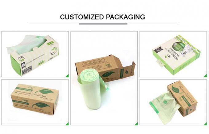 El maíz del PLA basó el Bioplastic abonable el 100% de los bolsos que la basura plástica biodegradable empaqueta bolsos de la basura de la basura