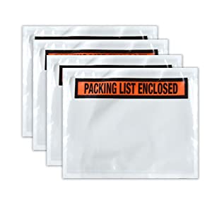 la lista de embalaje incluyó los sobres que enviaban bolsas para pelar y para sellar la naranja clara