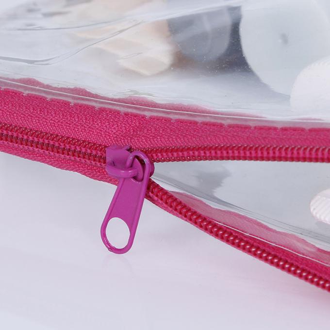 Bolso plástico de la cremallera del resbalador claro impermeable de encargo del pvc