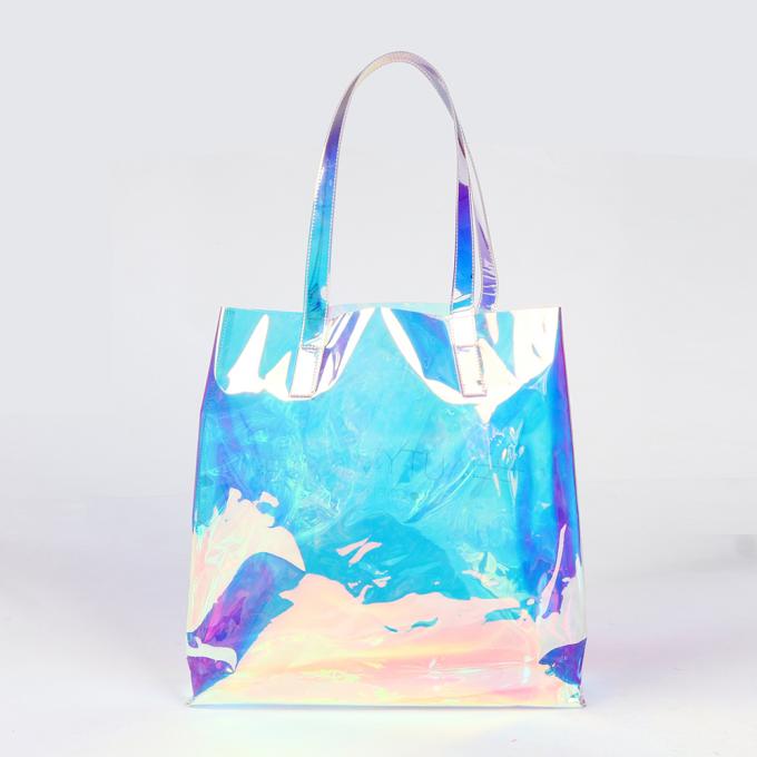 2020 bolsos de compras transparentes del totalizador del laser del bolso plástico de los bolsos de las mujeres del pvc de la moda olográfica del bolso para las señoras