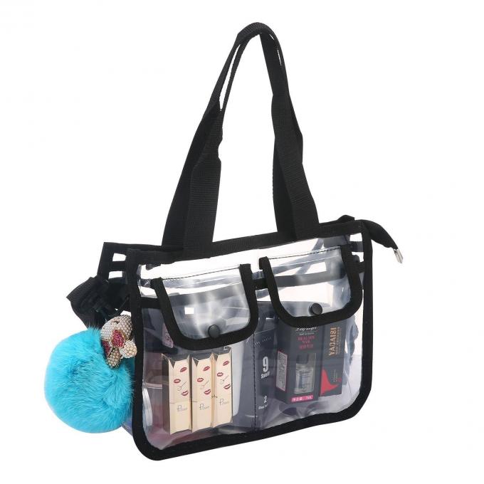 Bolso cosmético olográfico de los cosméticos impermeables de HOMEIN, bolso de encargo claro del maquillaje de las mujeres del PVC, bolso cosmético del maquillaje del viaje