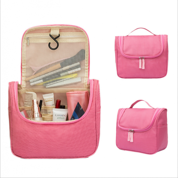 3 pedazos del maquillaje de la bolsa del viaje del PVC del bolso claro del artículo de tocador