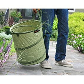 Estallido que acampa al aire libre de la basura de los desperdicios de la hierba del saco de la prenda impermeable del bolso inútil de la hoja encima del bolso que cultiva un huerto del envase plegable del bolso 1