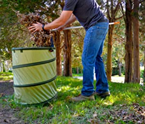 Estallido que acampa al aire libre de la basura de los desperdicios de la hierba del saco de la prenda impermeable del bolso inútil de la hoja encima del bolso que cultiva un huerto del envase plegable del bolso 3