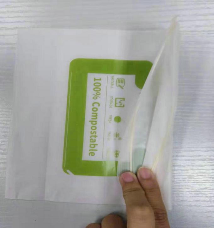 Bolsos biodegradables plásticos abonablees biodegradables del PLA de la categoría alimenticia del bolso de la cremallera del almidón de maíz del 100%