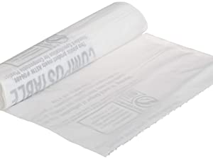 Los bolsos de basura plásticos abonablees biodegradables del 100%, basura plástica negra biodegradable del 100% empaquetan/estiércol vegetal ambiental 1