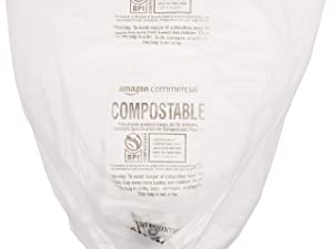Los bolsos de basura plásticos abonablees biodegradables del 100%, basura plástica negra biodegradable del 100% empaquetan/estiércol vegetal ambiental 2