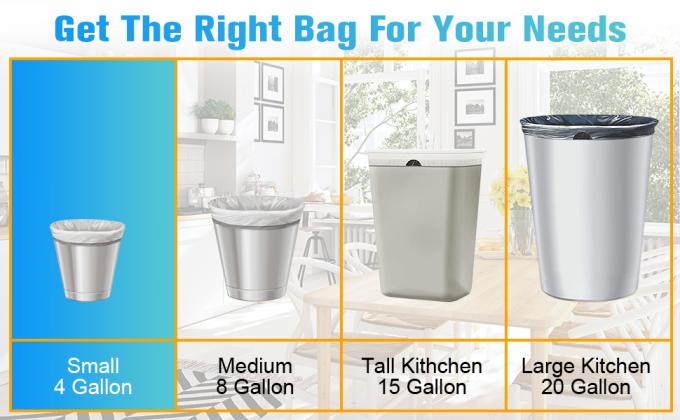 Las bolsas de plástico respetuosas del medio ambiente, bolsos que hacen compras plásticos de la camiseta abonable del 100%, PLA, la bolsa de plástico abonable, Fla 3