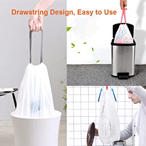 Bolsos abonablees Tierra-amistosos del perro el 100% para el impulso, 4Refill Rolls, 60Bags total, bolso de basura plástico del impulso inútil del perro casero 100 0