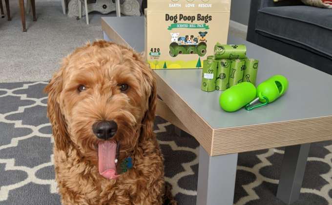 Maicena Compostables, bolsos abonablees favorables al medio ambiente del impulso del animal doméstico del perro de Unscented, prueba del bolso del impulso del perro del escape del sello de la estrella 6