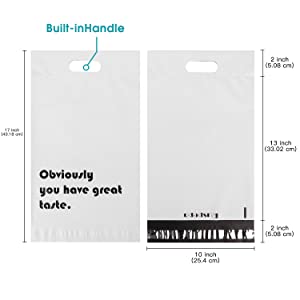 El envío de los sobres, bolsos de envío para la ropa, envío de la manija empaqueta 3 sobres de envío de Mil Pretty Thick Self Adhesive 3