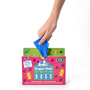 Bolso abonable del impulso del perrito, dispensador inútil amistoso del tenedor del bolso de la tierra de la maicena de la manija del top del lazo con la linterna de LED Eco 8