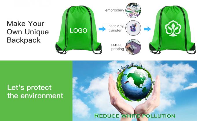 La mochila del lazo empaqueta la botella de agua Mesh Pockets Travel, gimnasio, yoga, deporte al aire libre de la cremallera de Sackpack del gimnasio del deporte 4