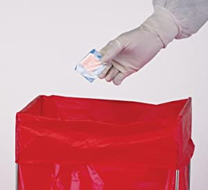 Los sacos de basura del Biohazard con el laboratorio del indicador de la etiqueta de advertencia/de la esterilización pueden los trazadores de líneas que etiquetan basura biológicamente peligroso con seguridad 5