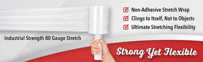 Mano que lía el abrigo extendido de la película de estiramiento de la manija de la base de la película de estiramiento, muebles resistentes del rollo del plástico de embalar, moviéndose, caja 8