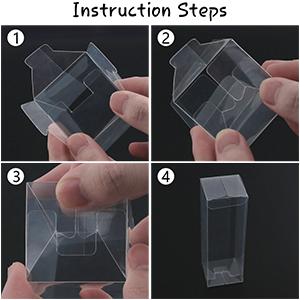 Favores de partido transparentes de la caja de embalaje de regalo de Eco de los envases cuadrados amistosos de la caja, boda, cumpleaños, acción de gracias, Halloween 1