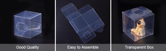 Caja del envase de plástico de la caja del teléfono móvil, pequeña caja transparente plástica rectangular de la prenda impermeable plegable de encargo/Plas claros 0
