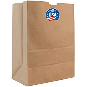 Bolsas de papel de Kraft Brown (250 cuenta) - pequeñas bolsas de papel de Kraft Brown para el almuerzo que embala - bolsos en blanco
