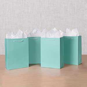 El ultramarinos reciclado regalo plegable Romotional imprimió la bolsa de papel del regalo que Matte White Paper Bags de lujo con las manijas perfecciona para 4