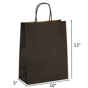 Bolsas de papel de Kraft del negro de Ronvir con la manija, bolso al por menor de BagCraft BagParty del bolso de compras
