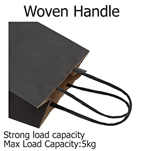 Bolsas de papel negras de Kraft con la manija