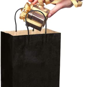 Bolsas de papel negras de Kraft con la manija