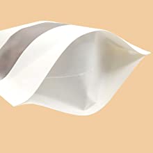 Soporte blanco del papel de Kraft encima bolso del sello del patio de la barrera del papel de aluminio de las bolsas de la cremallera del alto para el paquete de la comida 15