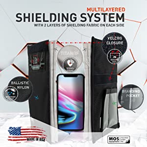 Bolso de Faraday de la oscuridad de la misión para las capas de los teléfonos