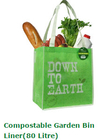 Bolso de basura plástico biodegradable disponible abonable, bolsos de basura abonablees favorables al medio ambiente de la maicena