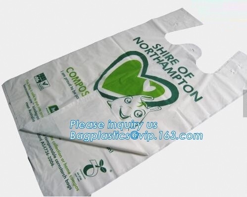 Bolsa biodegradable de almidón de maíz, bolsa compostable para el hogar y la comunidad, cocina bolsas individuales personalizadas para portadores de chalecos