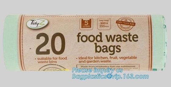 Ambiental proteja el bolso de plástico transparente en venta al por mayor del rollo con el logotipo, Tras coloreado abonable Oxo-biodegradable amistoso