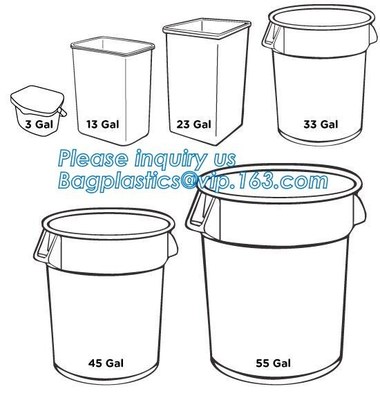 Los bolsos de basura plásticos abonablees biodegradables del 100%, basura plástica negra biodegradable del 100% empaquetan/estiércol vegetal ambiental