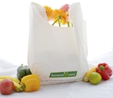 PLA+PBAT modificó los bolsos plásticos biodegradables abonablees de la camiseta para requisitos particulares, bolsos abonablees biodegradables del chaleco para las compras