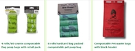 El carrito Liner Compostable Garbage de los residuos orgánicos empaqueta incluyendo 50 bolsos, bolso abonable de la camiseta, fabricante degradable del bolso