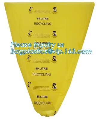 Bolsos de basura biodegradables disponibles promocionales de la camiseta el 100%, almidón de maíz abonable modificado para requisitos particulares del PLA de EPI D2W el 100% OXO