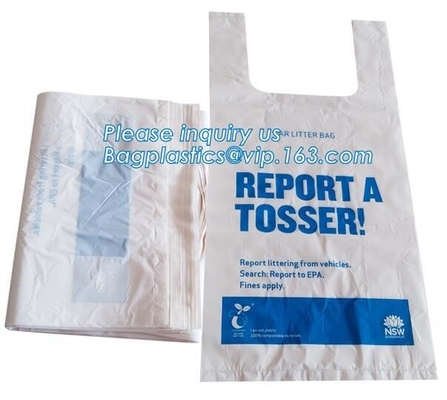 Bolso plástico biodegradable y abonable de la maicena 100% de rollo, proveedor del bolso de McDonalds, compartimiento biodegradable ambiental L