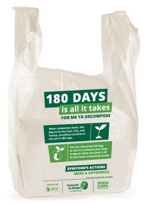 ¡Bolsos de basura abonablees favorables al medio ambiente de la maicena del 100%, PRECIO BAJO GARANTIZADO! La bolsa de plástico respetuosa del medio ambiente, el 100%