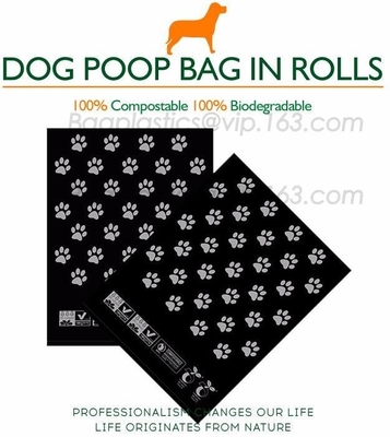 Bolsos biodegradables de empaquetado modificados para requisitos particulares del impulso del perro de HDPE+D2W, bolso de encargo unscented del impulso del perro con la etiqueta privada