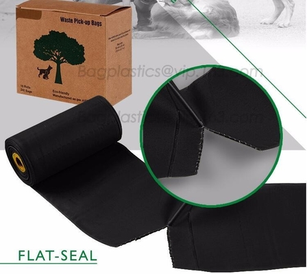 Bolsos biodegradables de empaquetado modificados para requisitos particulares del impulso del perro de HDPE+D2W, bolso de encargo unscented del impulso del perro con la etiqueta privada