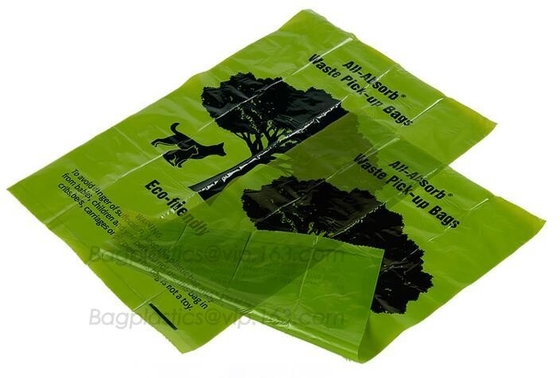 El bolso de la basura del animal doméstico del bolso del impulso del perro del dispensador del bolso del impulso del perro, limpieza al aire libre del perro del bolso inútil del animal doméstico empaqueta bolsos biodegradables del impulso