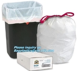 Bolsos de basura plásticos del lazo del bio Eco estiércol vegetal biodegradable de Plastarch, las bolsas de plástico abonablees del lazo de la promoción