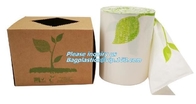 La basura abonable del lazo del maíz empaqueta en la caja del dispensador, las bolsas de plástico de lazo abonablees biodegradables modificadas para requisitos particulares