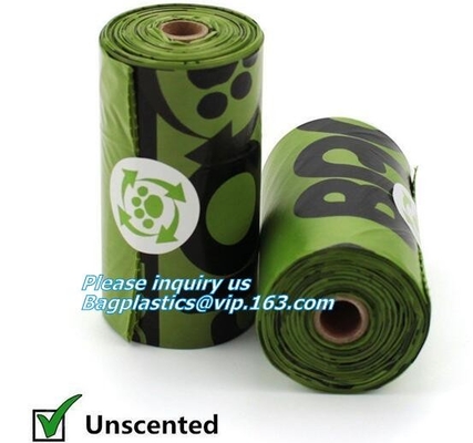 Bolso Planta-basado de la basura del perro | Abonable casero | Repuesto Rolls del dispensador | La prueba Poo del escape de Unscented empaqueta bio amistoso de Eco