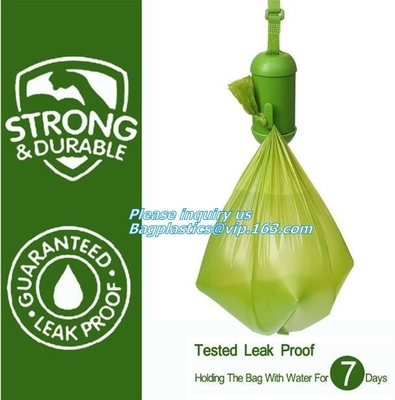 Bolso Planta-basado de la basura del perro | Abonable casero | Repuesto Rolls del dispensador | La prueba Poo del escape de Unscented empaqueta bio amistoso de Eco