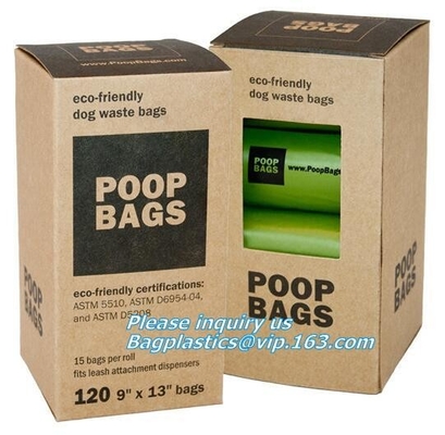 Bolso Planta-basado de la basura del perro | Abonable casero | Repuesto Rolls del dispensador | La prueba Poo del escape de Unscented empaqueta bio amistoso de Eco