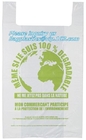El bolso de compras biodegradable plástico del portador del chaleco de la camiseta con EN13432 certificó, los bolsos de compras plásticos del portador del chaleco