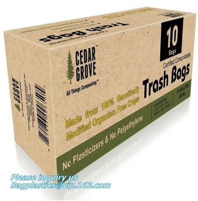 Bolsos plásticos abonablees de la fruta del 100%, bolso del PLA de la fruta, bolso plástico biodegradable y abonable de la maicena de rollo, McDonald