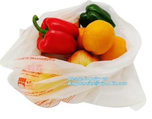 Bolsos plásticos abonablees de la fruta del 100%, bolso del PLA de la fruta, bolso plástico biodegradable y abonable de la maicena de rollo, McDonald