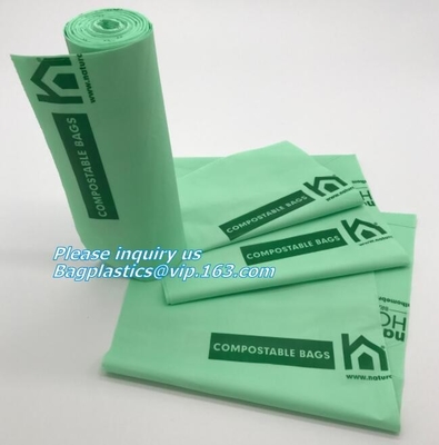 Sacos abonablees grandes amistosos de los trazadores de líneas de cubo de basura de la basura del jardín de la basura de Eco bio, sacos abonablees biodegradables de la basura, Lin